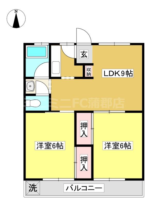 伊藤マンション(2LDK/3階)の間取り写真