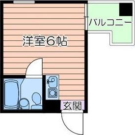 プログレス駒川(ワンルーム/6階)の間取り写真