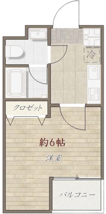南長崎ハイツ(1K/4階)の間取り写真
