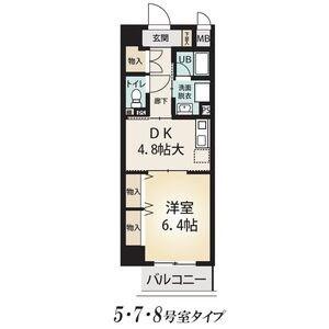 エスタシオン御器所(1DK/9階)の間取り写真