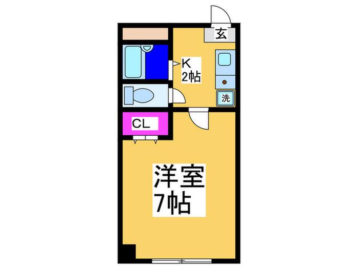 アーバンコート玉造(1K/6階)の間取り写真