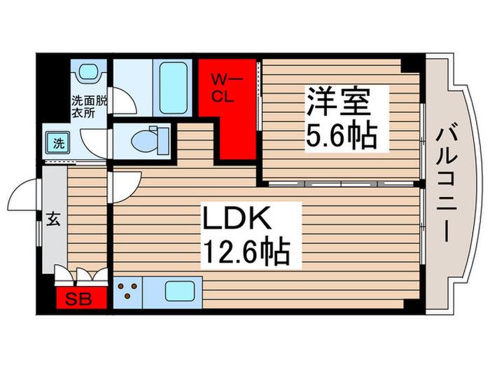 小根本コンド(1LDK/3階)の間取り写真