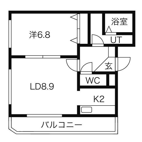 ウィステリアII(1LDK/3階)の間取り写真