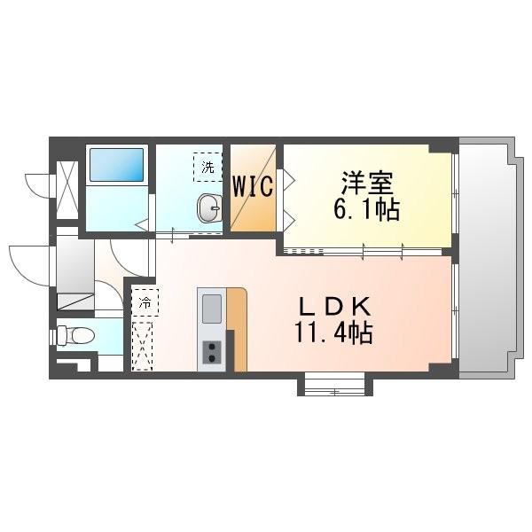 桜エターナル(1LDK/1階)の間取り写真