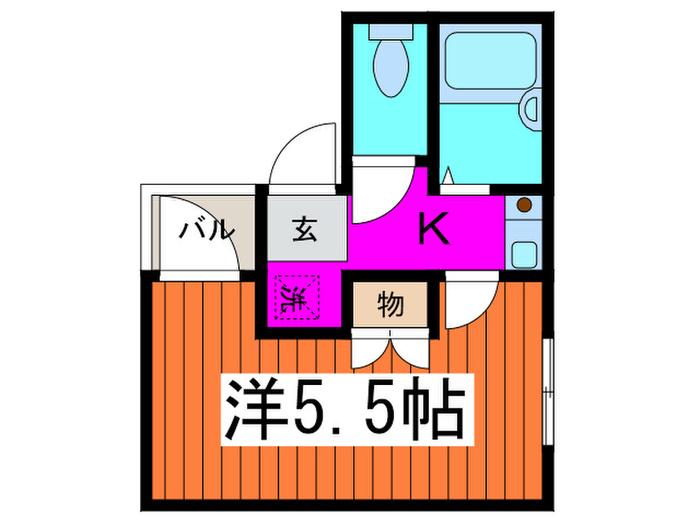 TNコーポ(1K/1階)の間取り写真