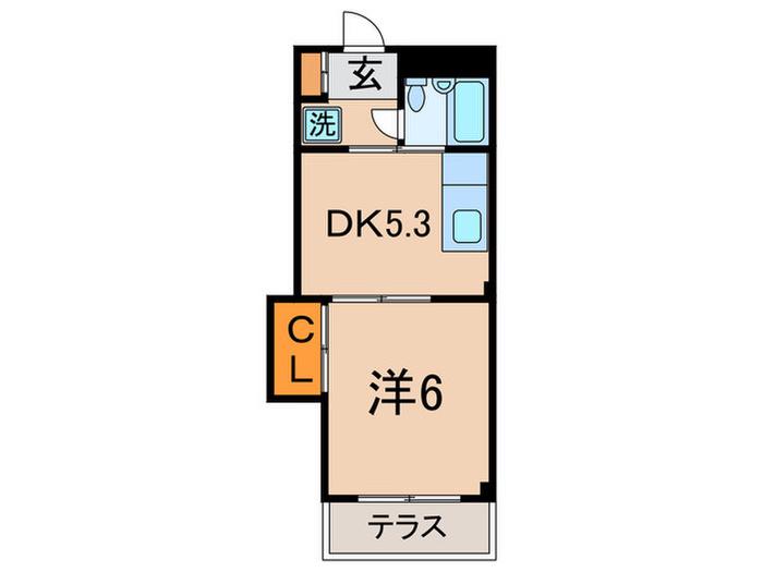 MOLTO FELICE(1DK/1階)の間取り写真