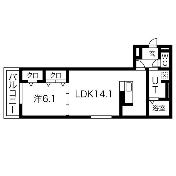 サンフェリーチェ(1LDK/3階)の間取り写真