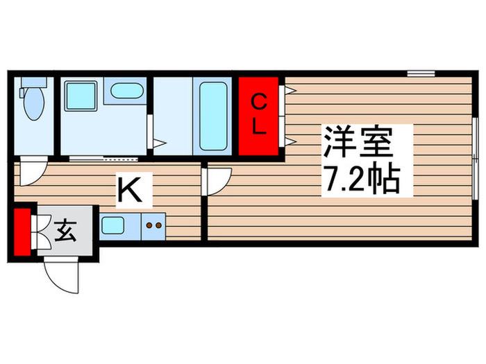 SKリデンテ北松戸(1K/2階)の間取り写真