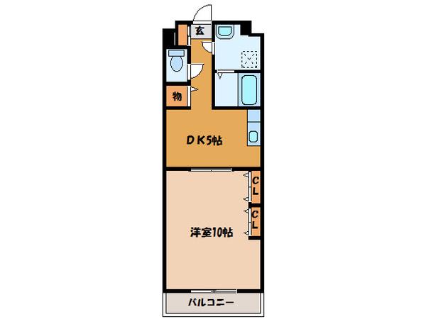 エースマンション(1DK/1階)の間取り写真