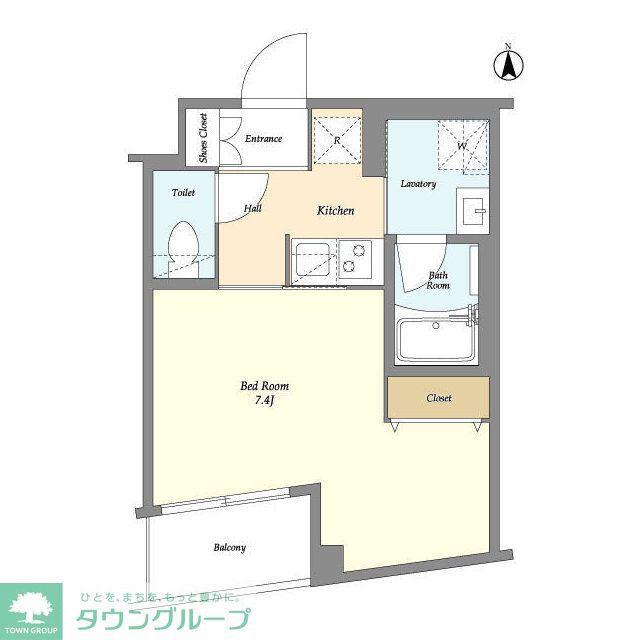 スタイリオ東品川(1K/3階)の間取り写真