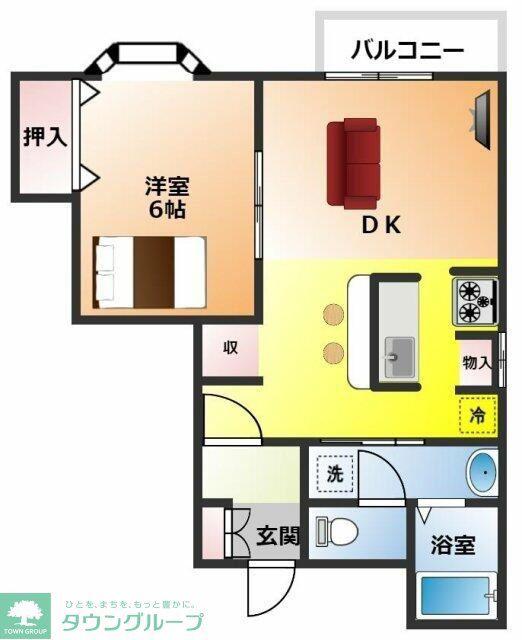 ルミナス大宮(1LDK/3階)の間取り写真