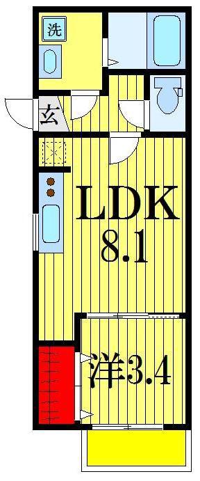 グランビュー実籾(1LDK/2階)の間取り写真