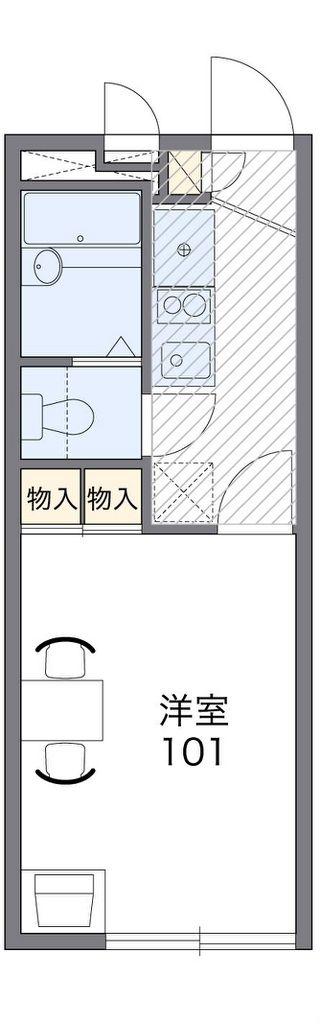 レオパレスミーコーポ マチヤ(1K/2階)の間取り写真