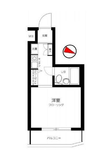 日神パレステージ南長崎(ワンルーム/5階)の間取り写真