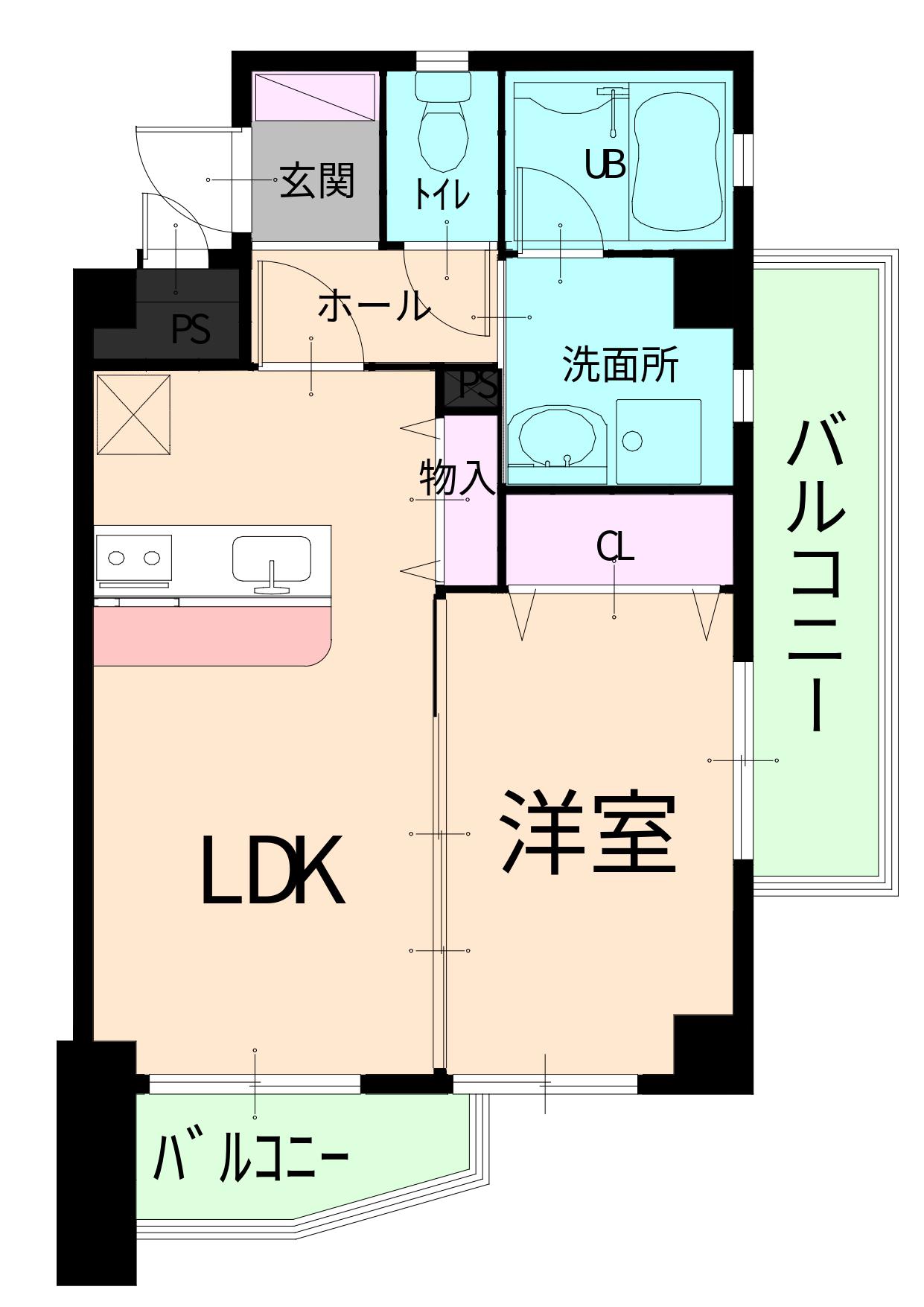 グランドステーシア(1LDK/2階)の間取り写真
