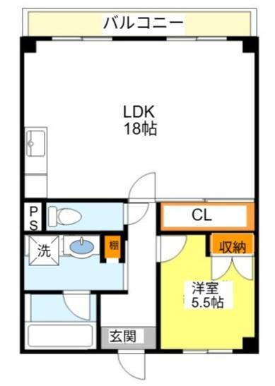 エスポワール(1LDK/8階)の間取り写真