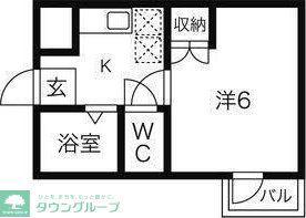 ビューパレス越路(1K/3階)の間取り写真
