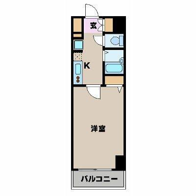 エステムプラザ横浜みなとみらいウエスト(1K/3階)の間取り写真