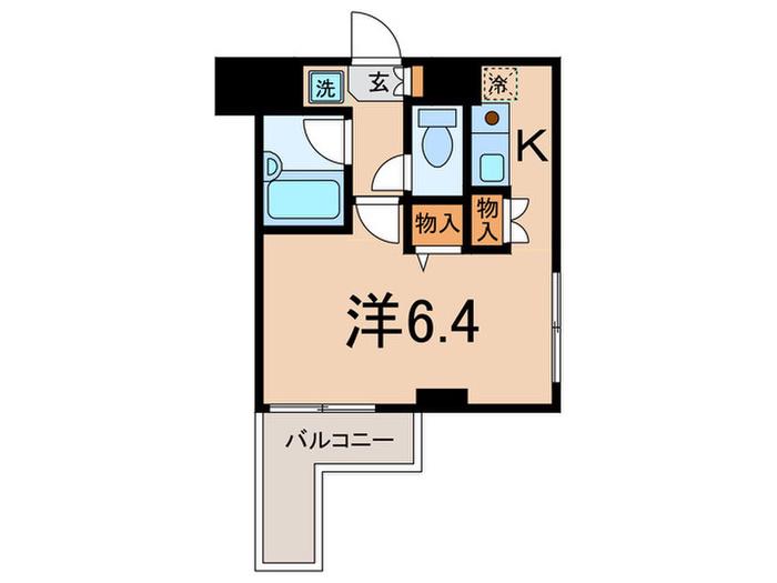 ベルコートウエスト(1K/5階)の間取り写真