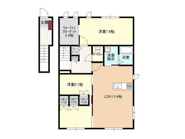 レトア未来B(2LDK/2階)の間取り写真