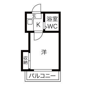アーバンフラット新瑞橋(1K/2階)の間取り写真