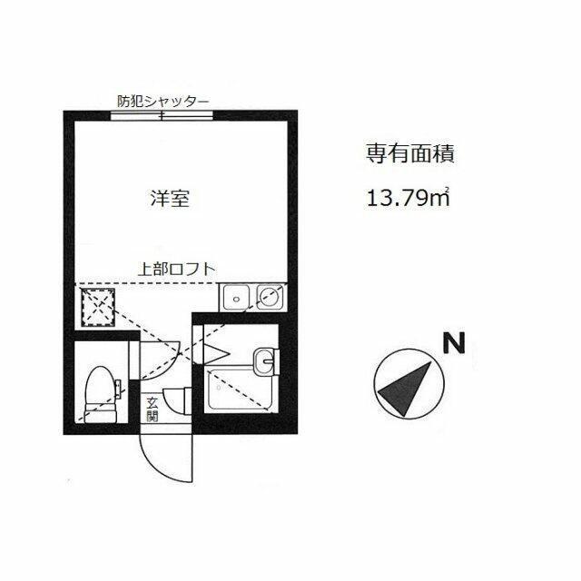 ユナイト能見台ナターシャ(ワンルーム/1階)の間取り写真