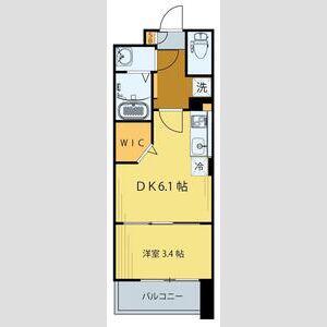シェルグランデ原町本通(1DK/2階)の間取り写真