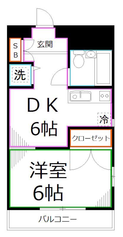 KEEP L 武蔵小金井(1DK/2階)の間取り写真