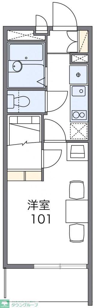 レオパレスつくば(1K/3階)の間取り写真