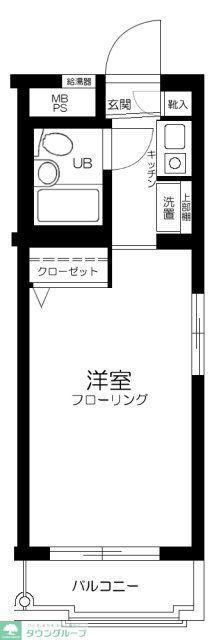 ドム雪ヶ谷大塚(ワンルーム/3階)の間取り写真