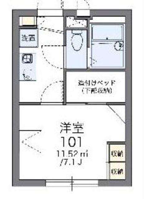 レオパレスメゾン紗々(1K/2階)の間取り写真