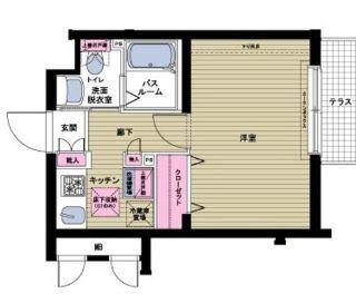 トーシンフェニックス中野新橋パインアイル(1K/4階)の間取り写真
