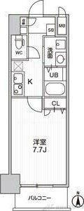LA DOUCEUR梅田イースト(1K/12階)の間取り写真