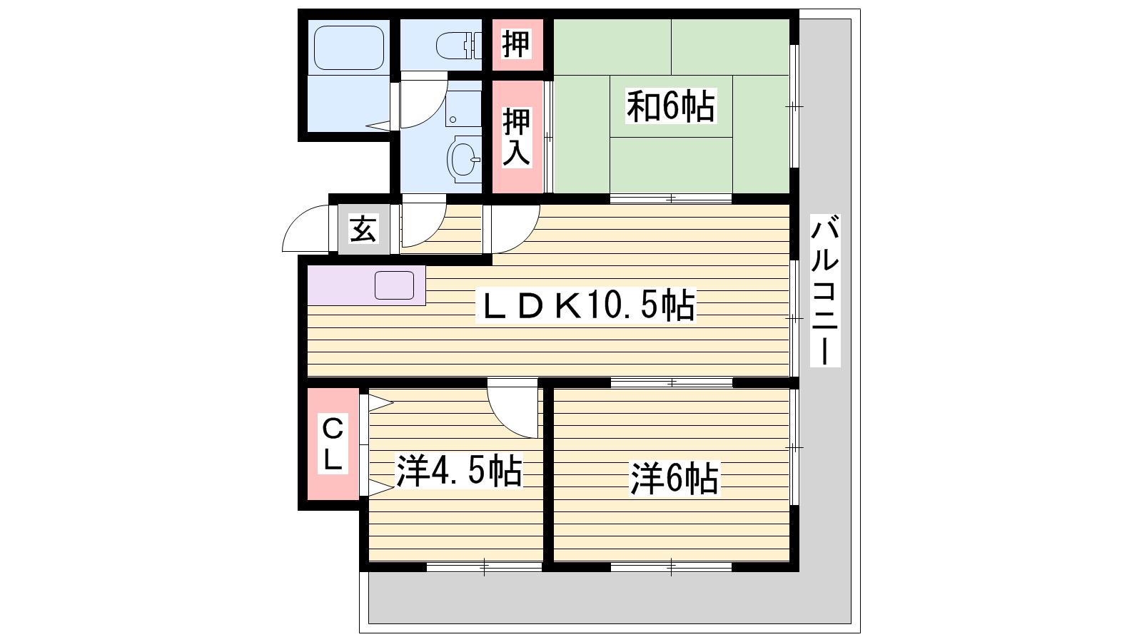 シティーオディオン(3LDK/7階)の間取り写真