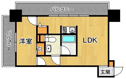 西新 TENGOODCITY SAVOY(1LDK/6階)の間取り写真