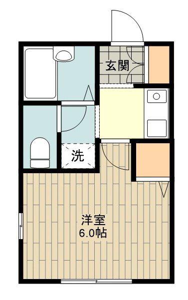 ハイツシャイリーン(1K/2階)の間取り写真