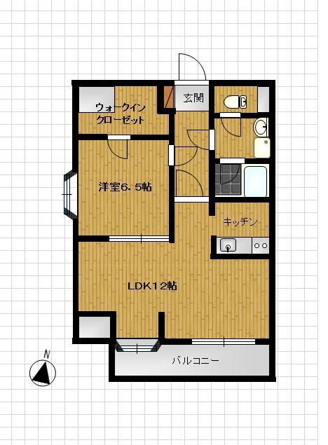チェルボ北五番丁(1LDK/5階)の間取り写真