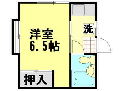 ルミナス上福岡(1K/2階)の間取り写真