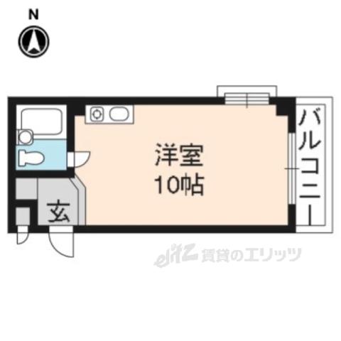 ハイツチロル(ワンルーム/3階)の間取り写真