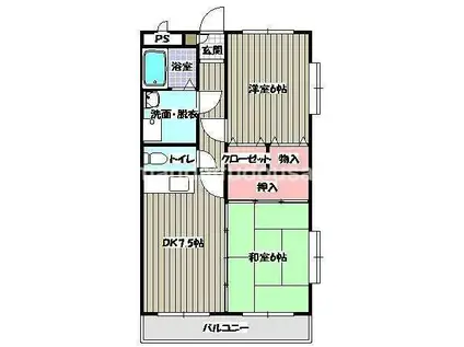 パークサイド早水弐番館(2DK/3階)の間取り写真