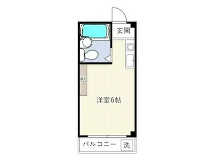 カーサコモダ(ワンルーム/3階)の間取り写真