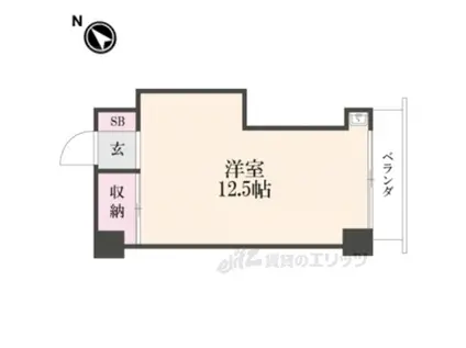 リコースクエアビル(ワンルーム/3階)の間取り写真