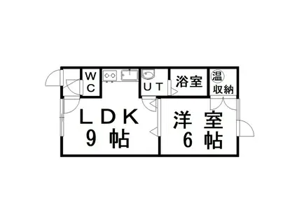 パルテールFUJI(1LDK/2階)の間取り写真