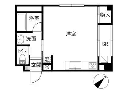 メゾン・ド・エフ石引(ワンルーム/3階)の間取り写真