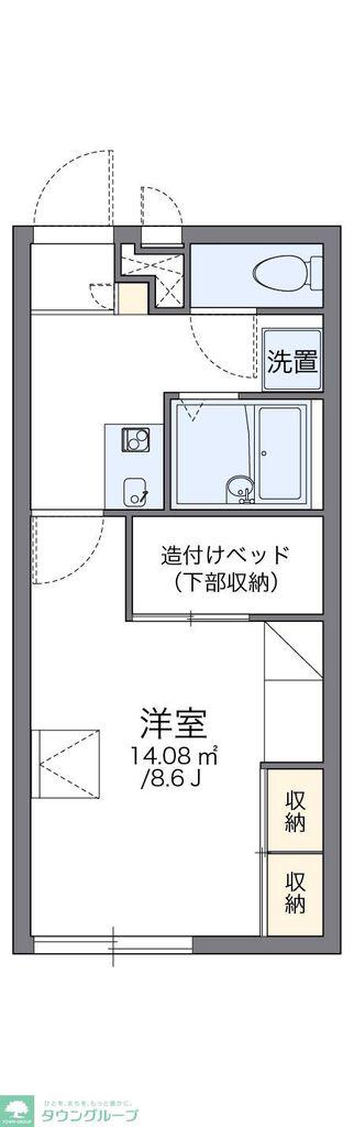レオパレスアトリオ(1K/2階)の間取り写真