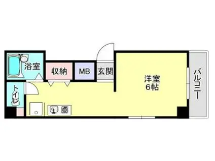 ジョイ福住(1K/5階)の間取り写真