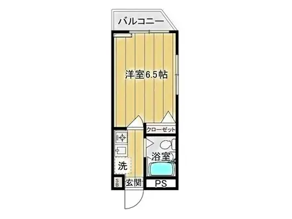 ベルフォーレ(1K/2階)の間取り写真