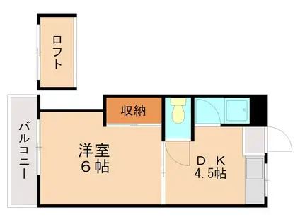 フレール香椎(1DK/2階)の間取り写真