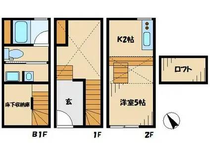 MOKKU HOUSE(1K/1階)の間取り写真