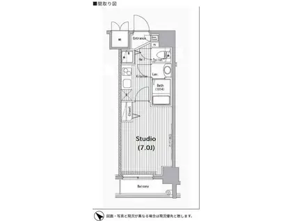 グランド・ガーラ新横浜サウス(1K/3階)の間取り写真